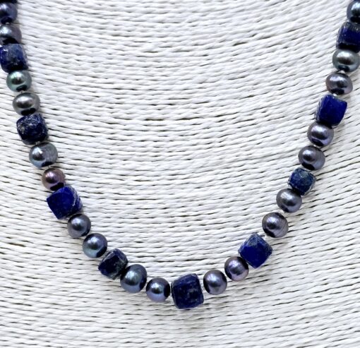 Peacock Pearl Lazuli Necklace - Image 2