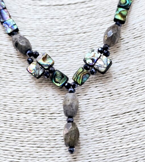 Paua Shell & Labradorite Necklace - Image 2