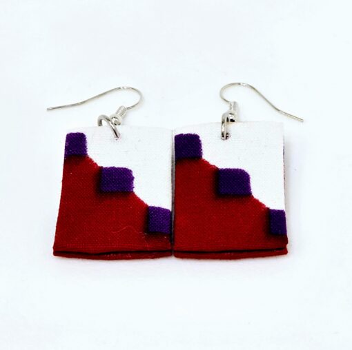 Wax Print Earrings #5 - Image 2