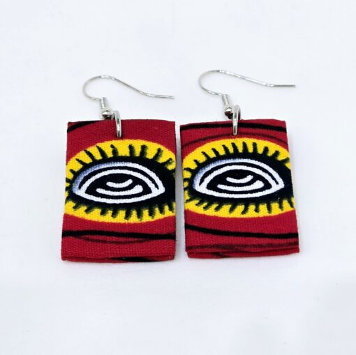 Wax Print Earrings #16 - Image 2